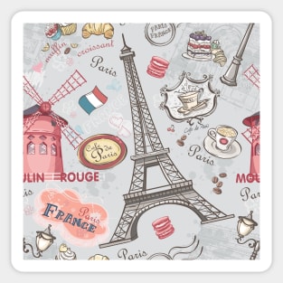 France Paris seamless texture Sticker